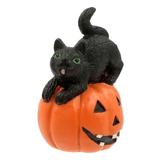 Mini Black Cat on Jack-o'-Lantern by Ashland®